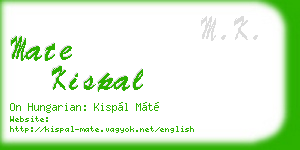 mate kispal business card