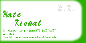 mate kispal business card
